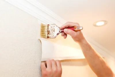 Pose de papier peint à Deviat — revêtements muraux et toiles de verre